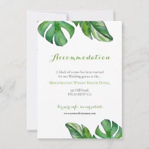 Casamento de Folhas de Monstera Verde Aquarela Tro