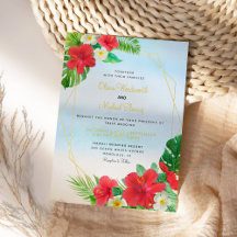 Casamento de Folhas de Ouro de Praia Tropical