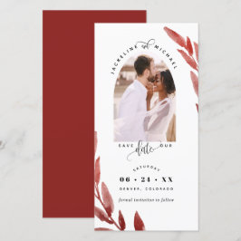 Casamento de Foto Arch Burgundy Salve O Indicador