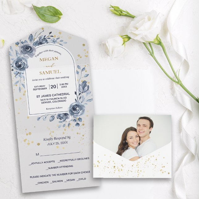 Casamento de Foto Blue Rose Bouquet (Criador carregado)