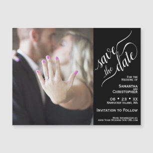 Casamento de Foto com 2 Painel Salvar o Magnete Pr