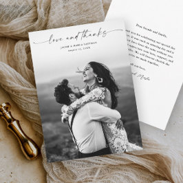 Casamento de Foto de Amor e Agradecimento com Letr