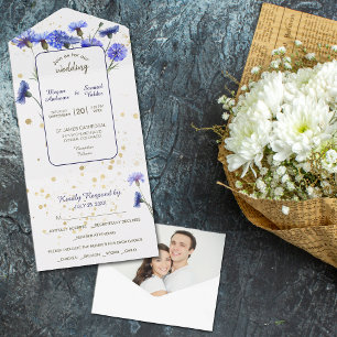 Casamento de Foto de Cornflower Azul