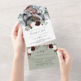 Casamento de Foto de Inverno de Natal Elegante