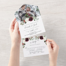 Casamento de Foto de inverno de Natal Tudo Em Um