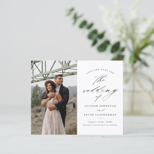 Casamento De Foto De Script Elegante De Orçamento  (Em pé/Frente)