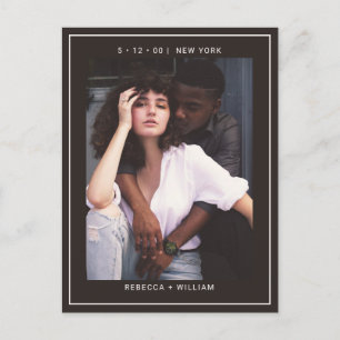 Casamento de Foto do Café Negro Salve o Convite de