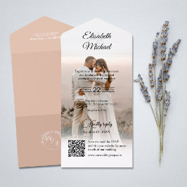 Casamento de Foto do Código QR do Peach legante