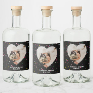 Casamento de Foto do Coração Branca Moderno Elegan