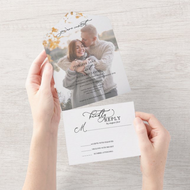 Casamento de Foto Elegante  (Aba destacável)