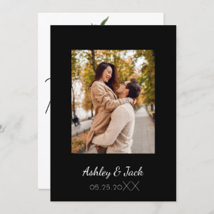 Casamento de Foto Elegante Obrigado Convite