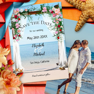 Casamento de Foto em Beach Arbor Salve o Cartão de