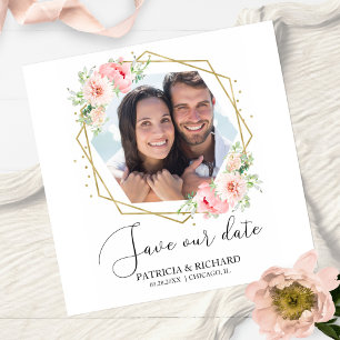 Casamento de Foto Floral do Elegante Blush Salve a