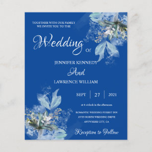 Casamento de Foto Floral Floral de Flor Blue Water