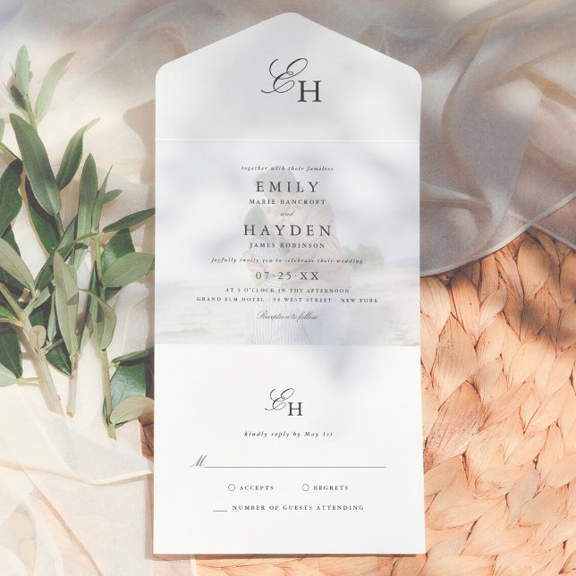 Casamento de Foto Minimalista Boho Simples (Criador carregado)