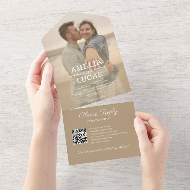 Casamento de Foto Mínimo Moderno (Aba destacável)