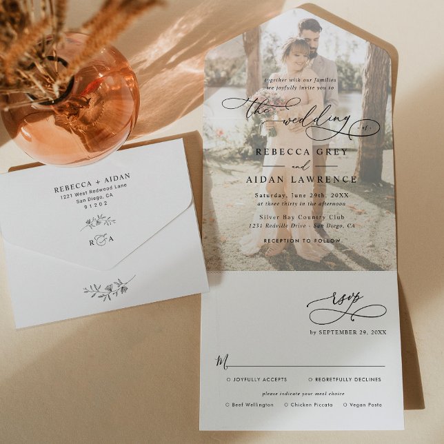 Casamento de Foto Moderno Elegante (Criador carregado)