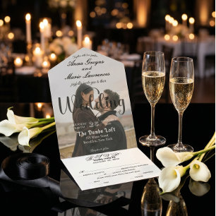 Casamento de Foto Monograma Minimalista Elegante M