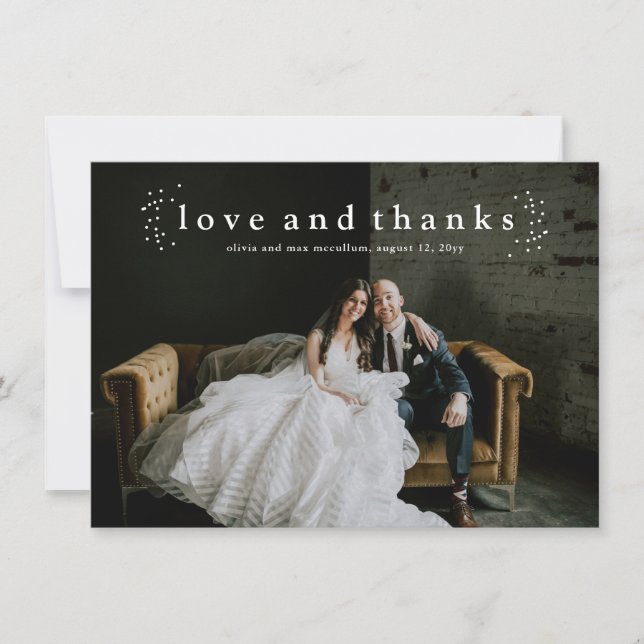 Casamento de Foto Simples de Amor e Agradecimento (Frente)