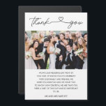 Casamento de Foto Simples - Script Obrigado<br><div class="desc">Compartilhe sua foto favorita do dia de casamento com seus convidados e com esse obrigado de casamento você tem cartões magnéticos. Personalize com sua foto,  nomes e mensagem.</div>
