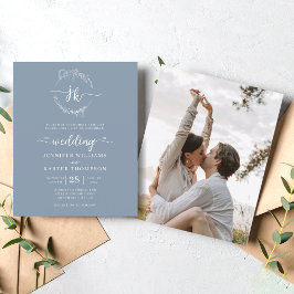 Casamento de Fotografia de Monograma Azul com Derr