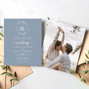 Casamento de Fotografia de Monograma Azul com Derr