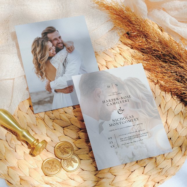 Casamento de Fotografia de Monograma Elegante de O (Criador carregado)