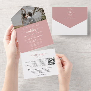 Casamento de Fotografia do Código QR do Monograma
