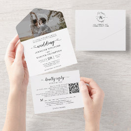 Casamento de Fotografia do Código QR do Monograma 