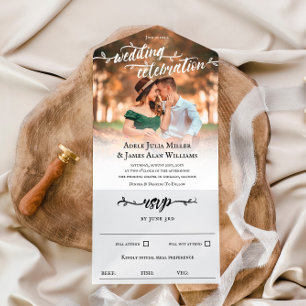 Casamento de Fotografia do Script de Pincel Rustic