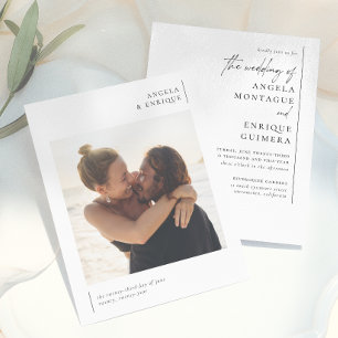 Casamento de Fotografia Elegante Mínima de Orçamen