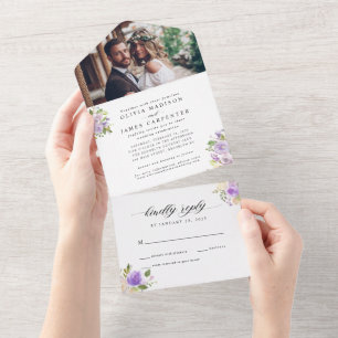 Casamento de Fotografia por Aquarela Floral na mod