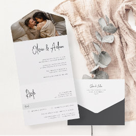 Casamento de Fotografias com Script Manuscrito Neg