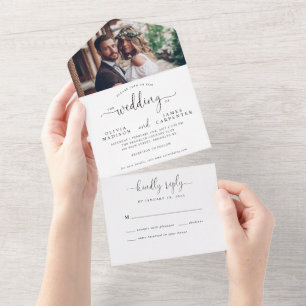 Casamento de Fotografias de Script Elegante Modern