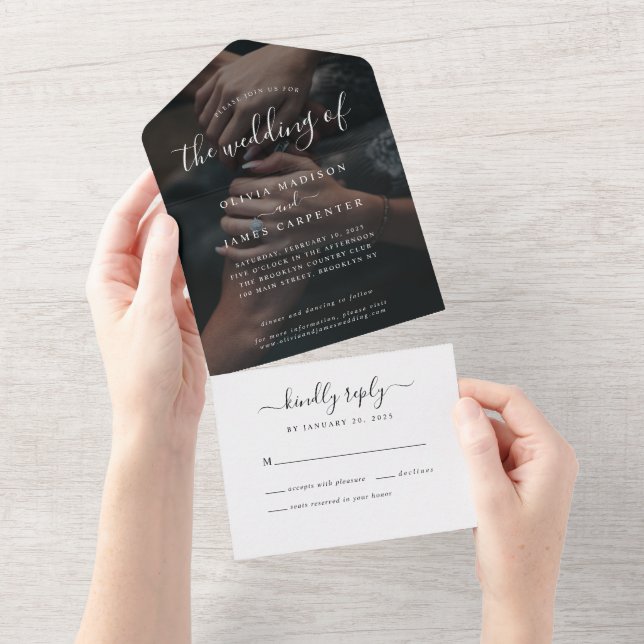 Casamento de Fotografias de Script Elegante Modern (Tearaway)