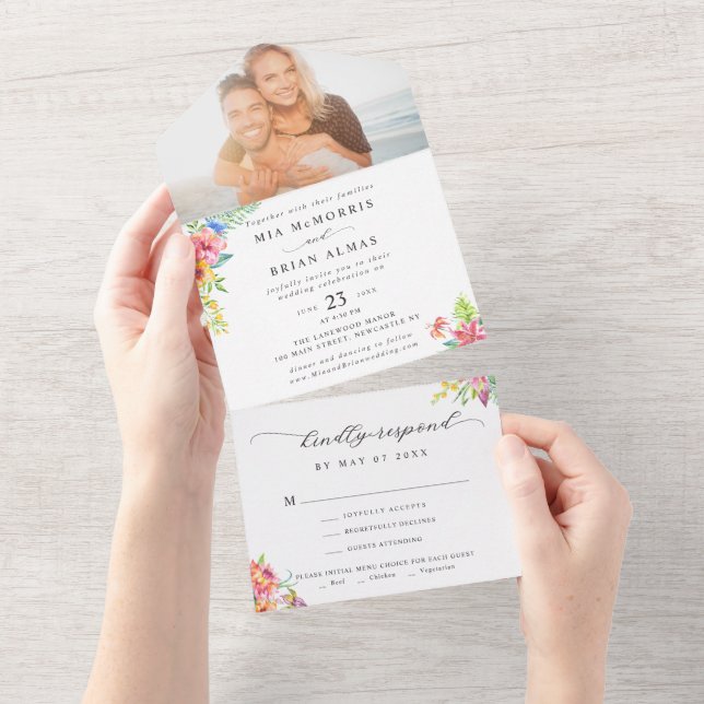 Casamento de Fotografias de Script Elegante Tropic (Tearaway)
