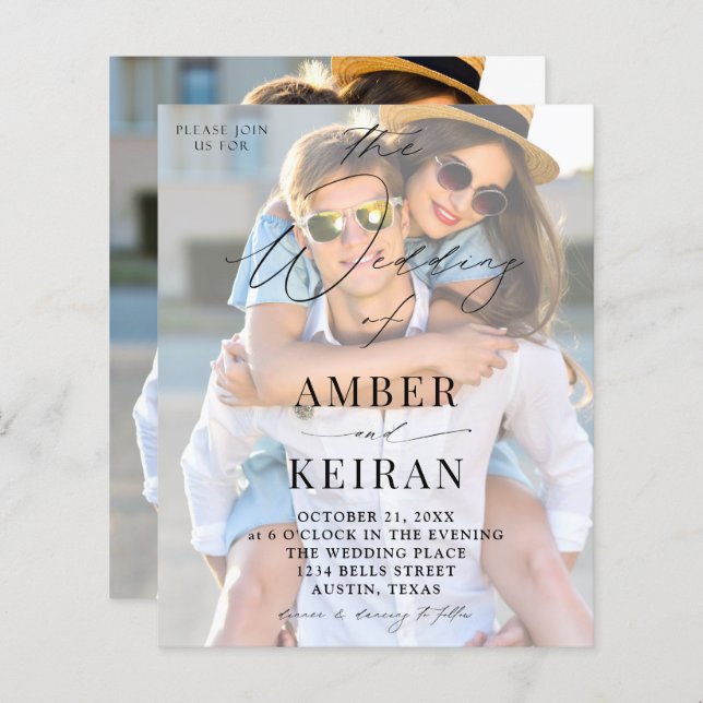 Casamento de Fotografias de Sombras Brancas de Orç (Frente/Verso)