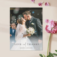 Casamento de Fotografias Personalizado Obrigado Ma