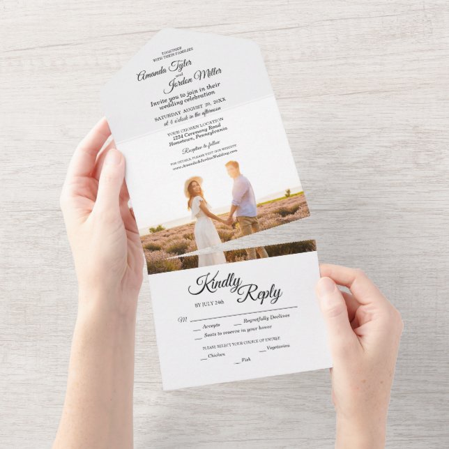 Casamento de Fotografias Simples de Caligrafia Bra (Tearaway)