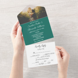Casamento de Fotografias Simples E Verde