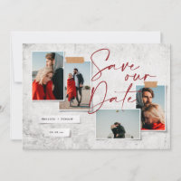 Casamento de fotos mínimo moderno salve a data