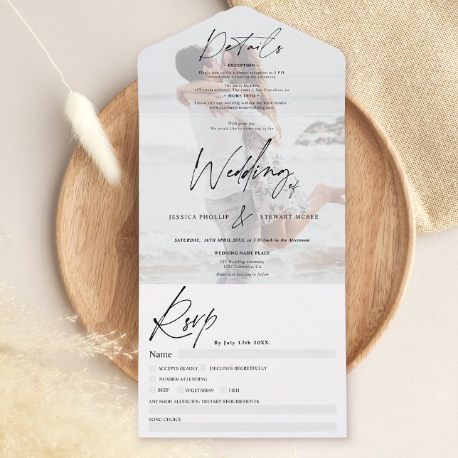 Casamento de fotos modernas com script elegante br (Criador carregado)