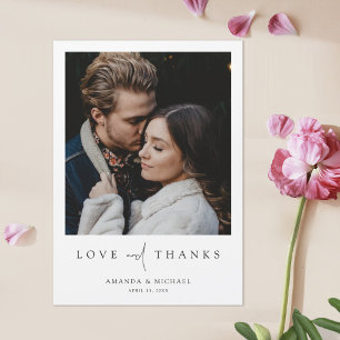 Casamento de Fotos Moderno Elegante Obrigado Magne