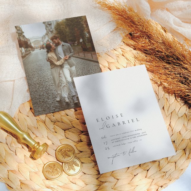 Casamento de Fotos Moderno Minimalista Boho Simple (Criador carregado)