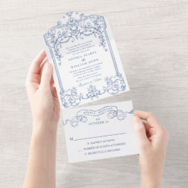 Casamento de Frame Floral do Ornamentado Vitoriano