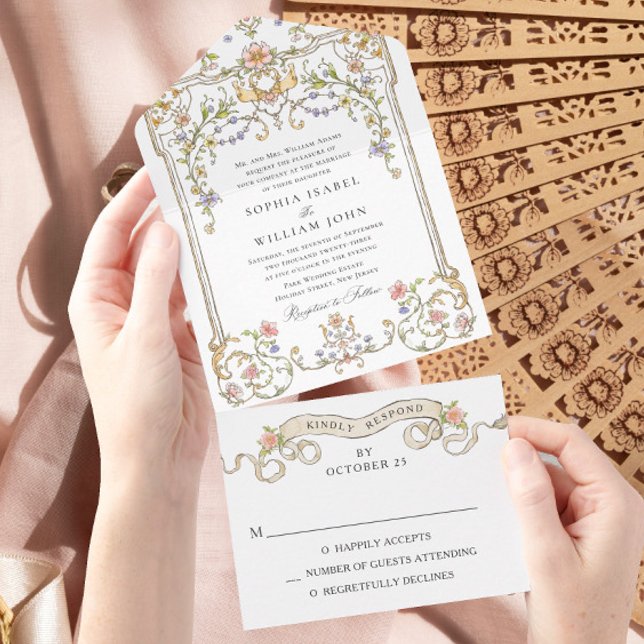 Casamento de Frame Floral, Ornamentado Vitoriano G (Criador carregado)