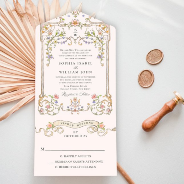 Casamento de Frame Floral, Ornamentado Vitoriano G (Criador carregado)