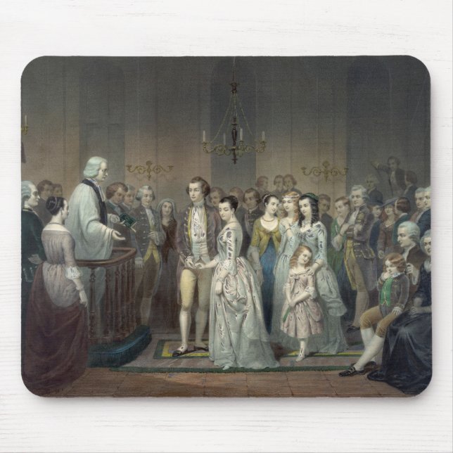 Casamento de George Washington mousepad (Frente)
