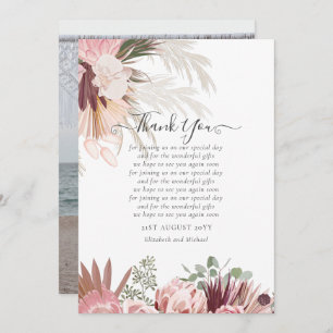 Casamento de Grass de Pampas de Cartões de agradec