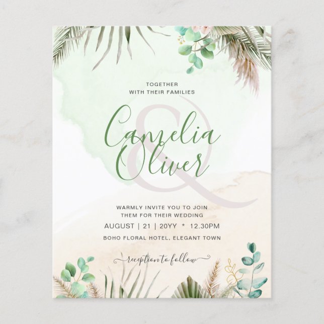 Casamento de Grass Eucalyptus Pampas (Frente)